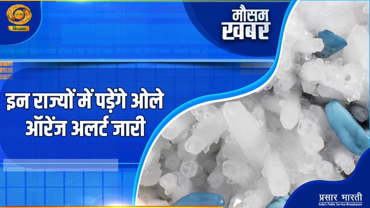Mausam Khabar: मौसम खबर: इन राज्यों में पड़ेंगे ओले ऑरेंज अलर्ट जारी | DD Kisan | 15/03/2026