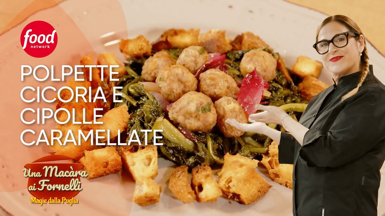 Polpette con Cicoria e Cipolle Caramellate | Le #ricette della Macara ai fornelli