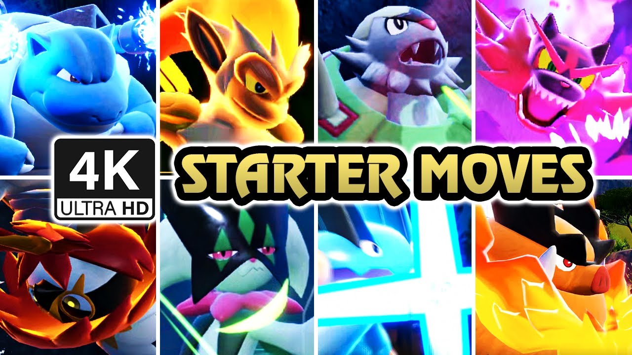 Pokémon Scarlet & Violet (Switch 2) All Starters Signature/Iconic Moves (4K60FPS)