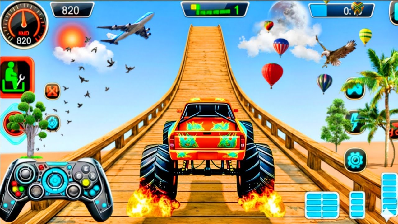 Flying Truck Racing Game: Sky-High Stunts! 🚗 For Toddlers#truckgame