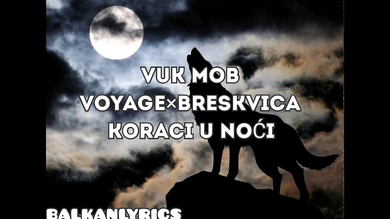 VUK MOB&times;VOYAGE&times;BRESKVICA - KORACI U NOĆI  Tekst