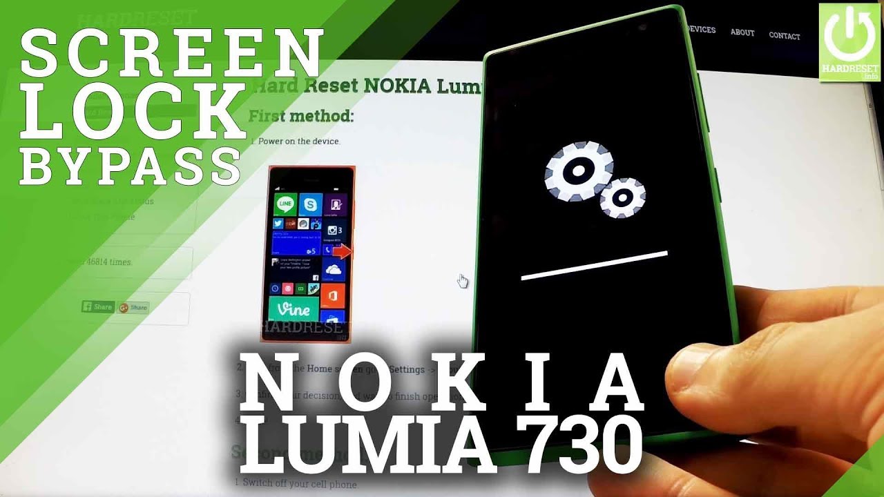 Hard Reset NOKIA Lumia 730 — как обойти графический ключ блокировки экрана