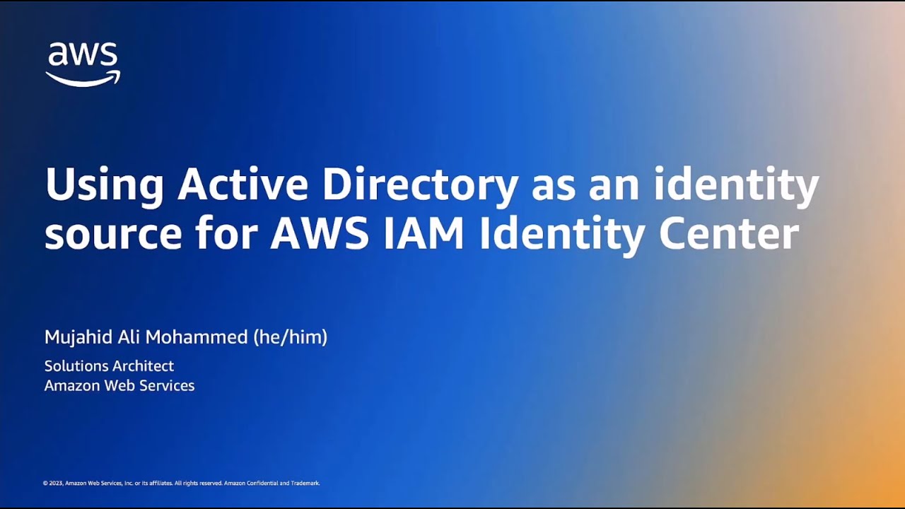 Using Active Directory as an identity source for AWS IAM Identity Center | Amazon Web Services