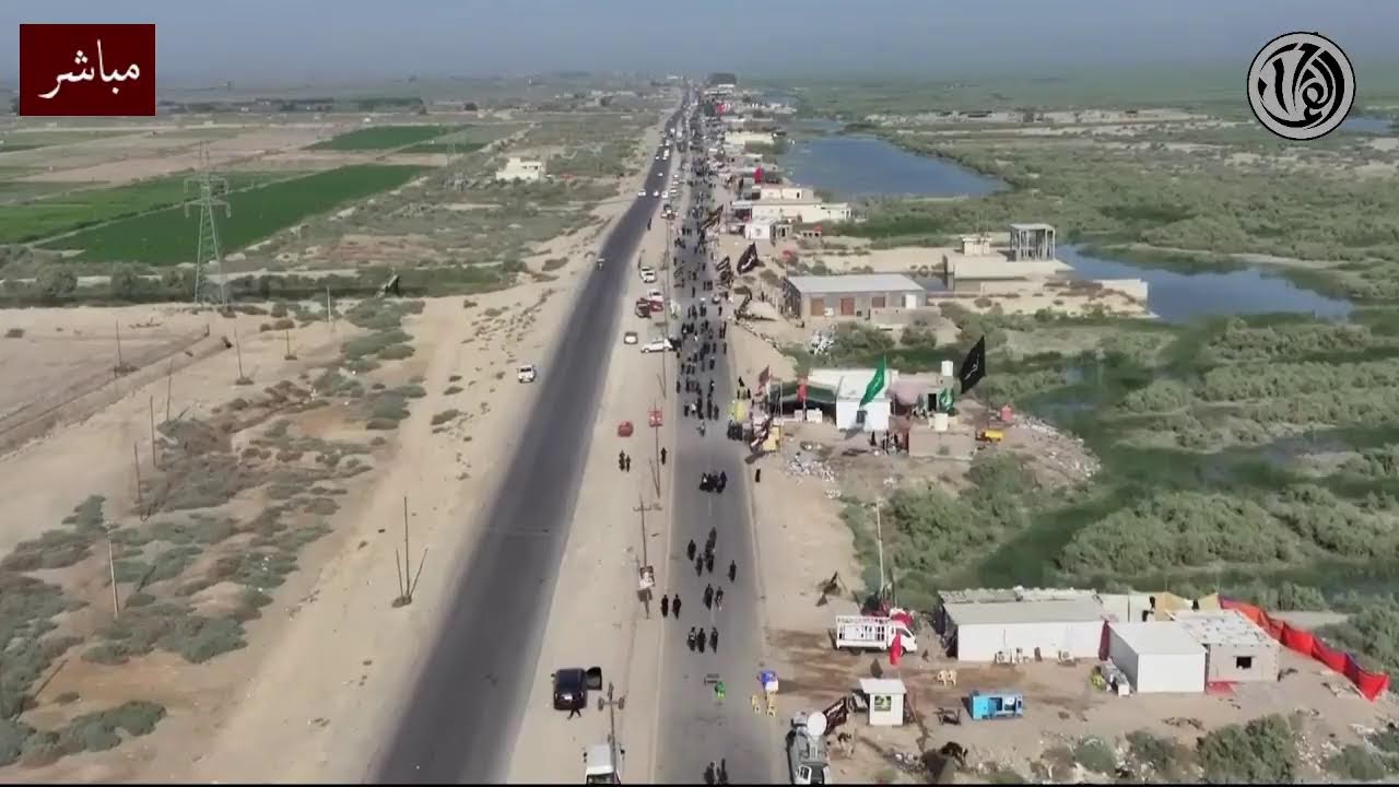 مباشر | طريق المشاية إلى كربلاء المقدسة | ذي قار - الجبايش | 5 صفر - 1447 هـ