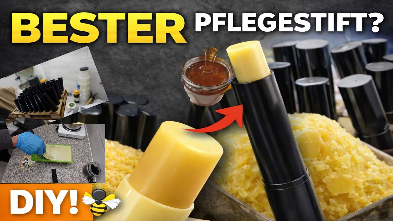 Lippenpflegestift selber machen – mit Bienenwachs, Honig & Sheabutter 🐝