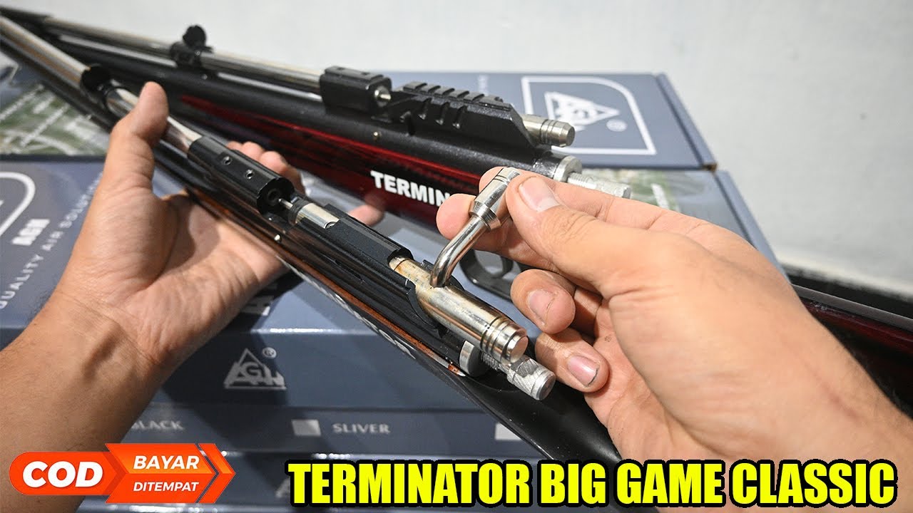 Perbedaan harga dan model senapan angin pcp terminator big game classic (SINGLE SHOOT & MAGAZINE)