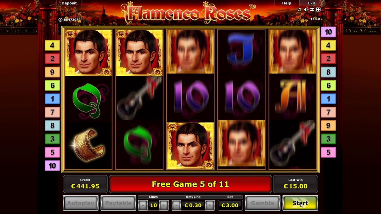 Flamenco Roses Freispiele auf 3 Euro bei Ovocasino
