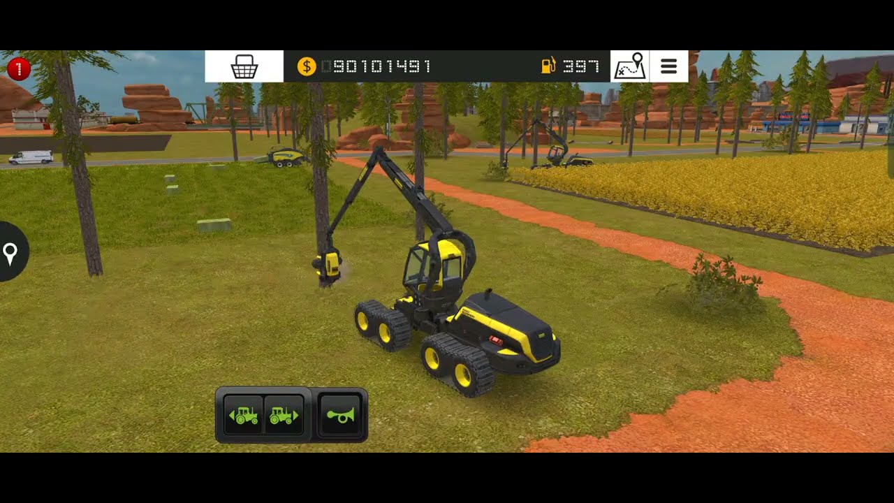 How To Play Farming Simulator 18. Cutting the tree and canloa Seeds. Time-lapse.