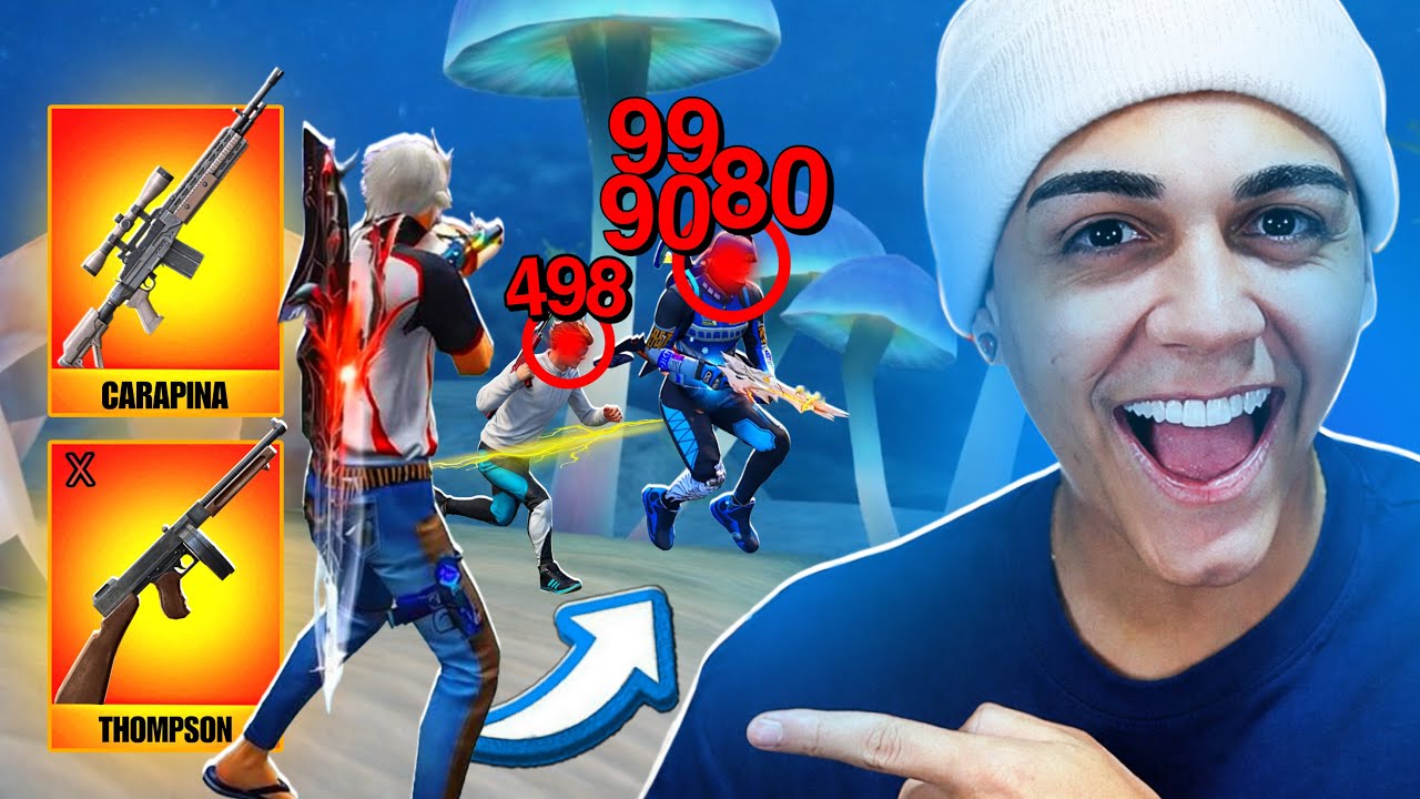 FREITAS JOGANDO NA PIOR ATUALIZA&Ccedil;&Atilde;O DO FREE FIRE!? ELE MASSOU DE THOMPSON X E CARAPINA, EMULADOR XIT