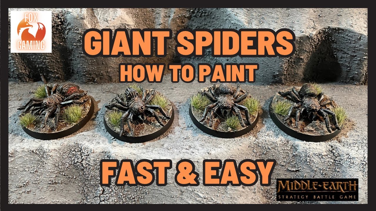 How to paint Giant spiders (fast and easy) #mesbg #howtopaint #giantspider