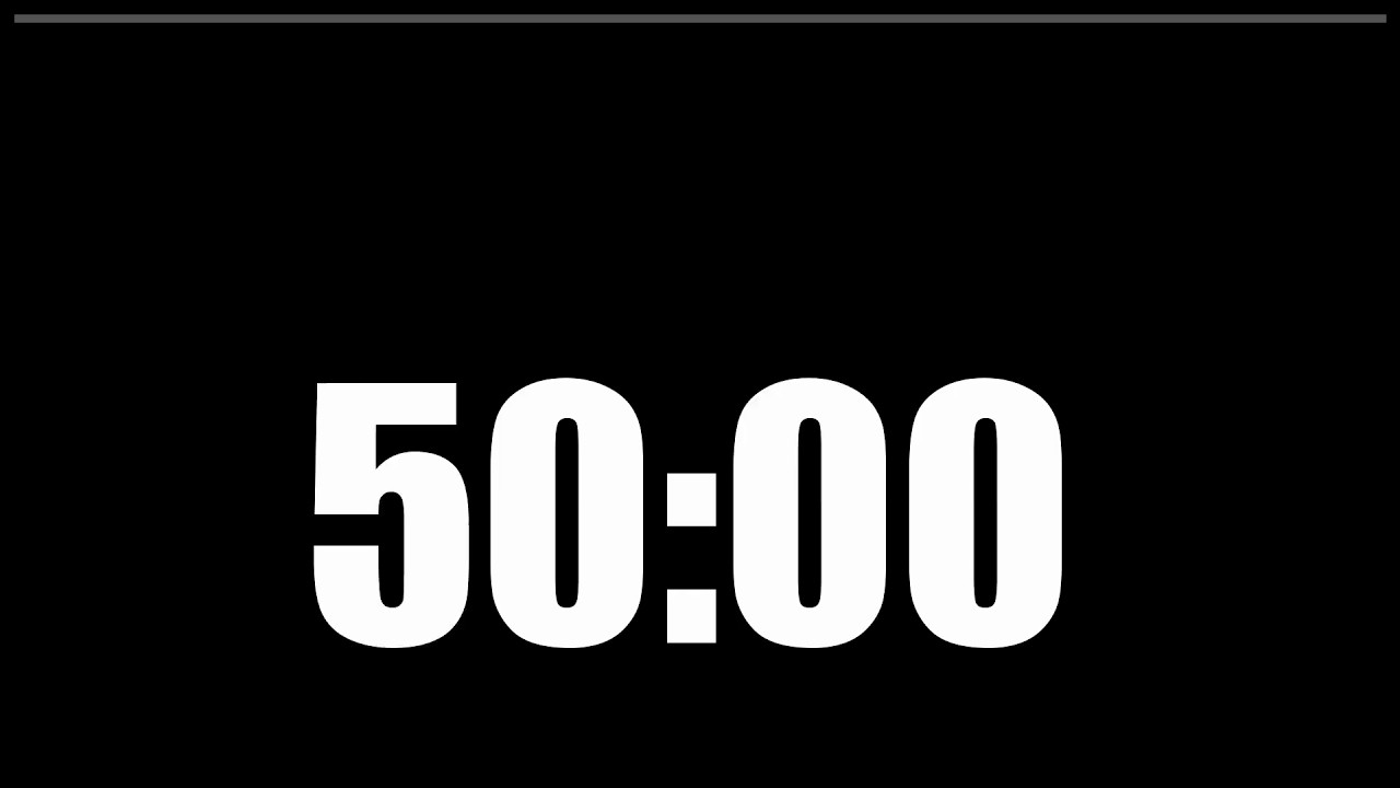 50 Minute Classroom Timer | Black Screen, Low Distraction