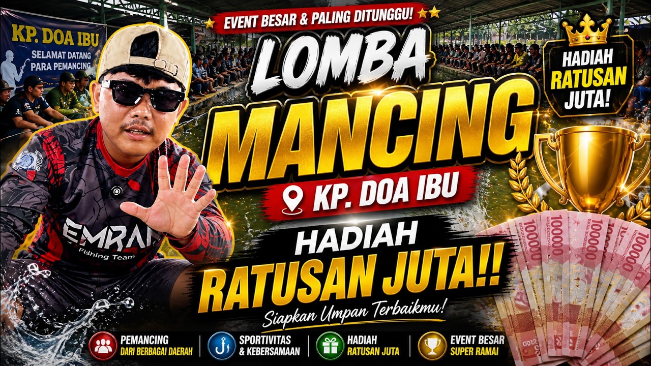 LOMBA MANCING IKAN MAS HADIAH RATUSAN JUTA KP.DOA IBU