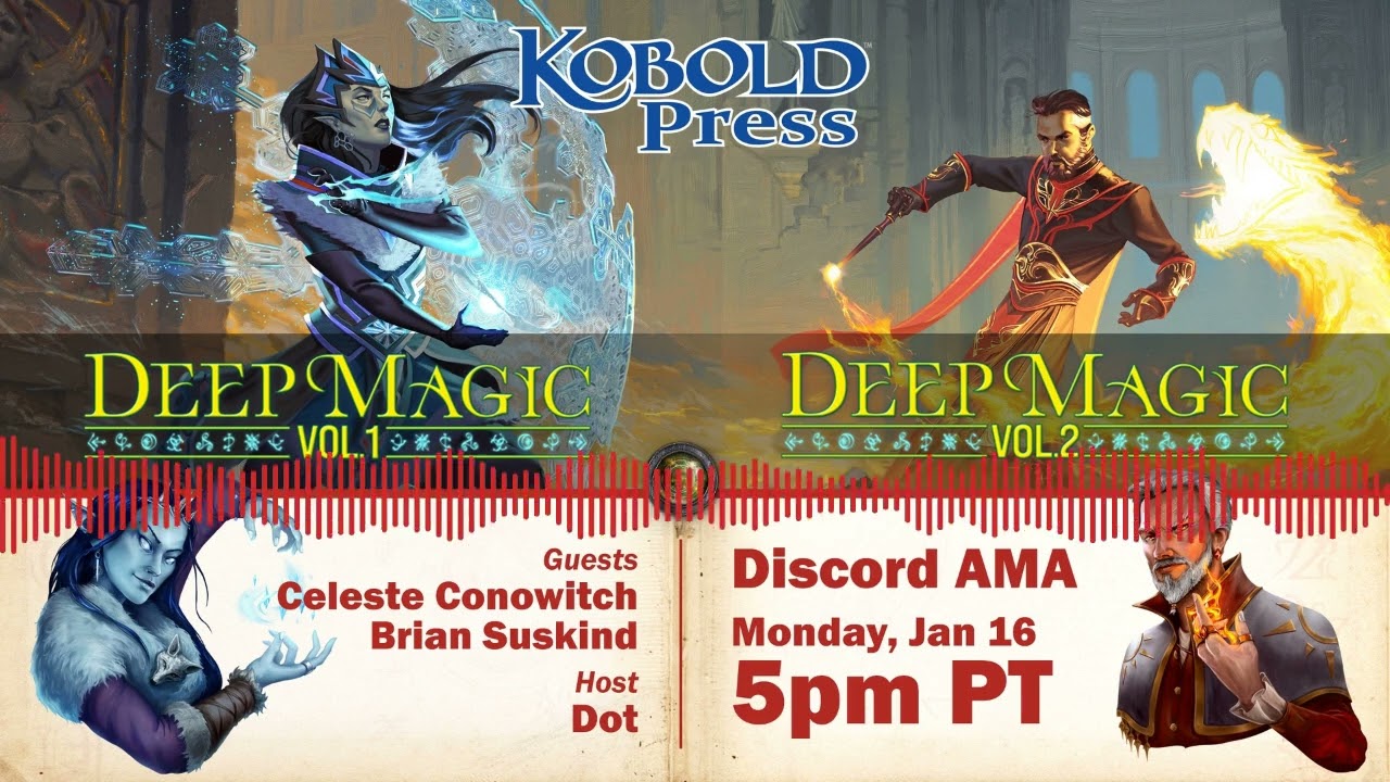 Deep Magic 2 Discord AMA w/ Brian Suskind & Celeste Conowitch (5e Supplement) || Kobold Press