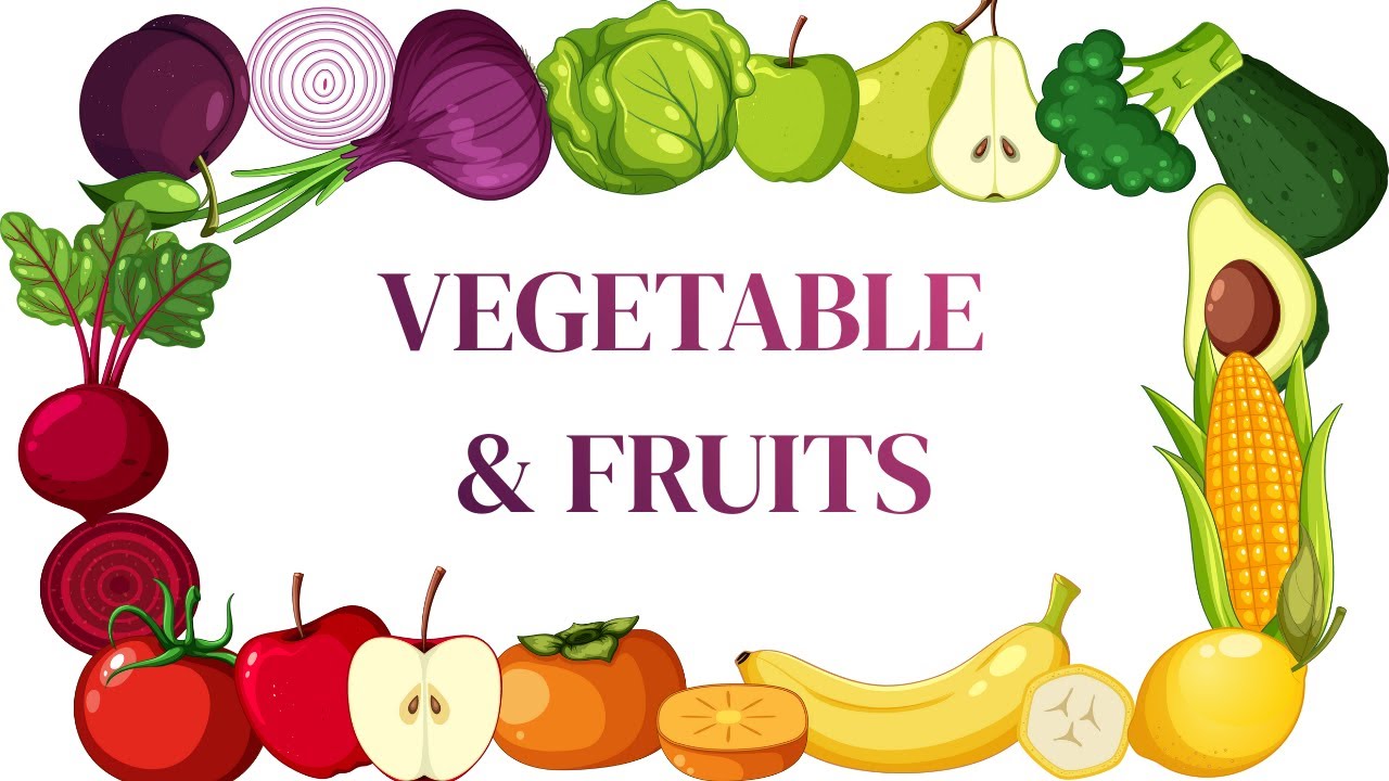 Fruits and Vegetable names for kids| kids educational video| Learn fruits&vegetable names in English
