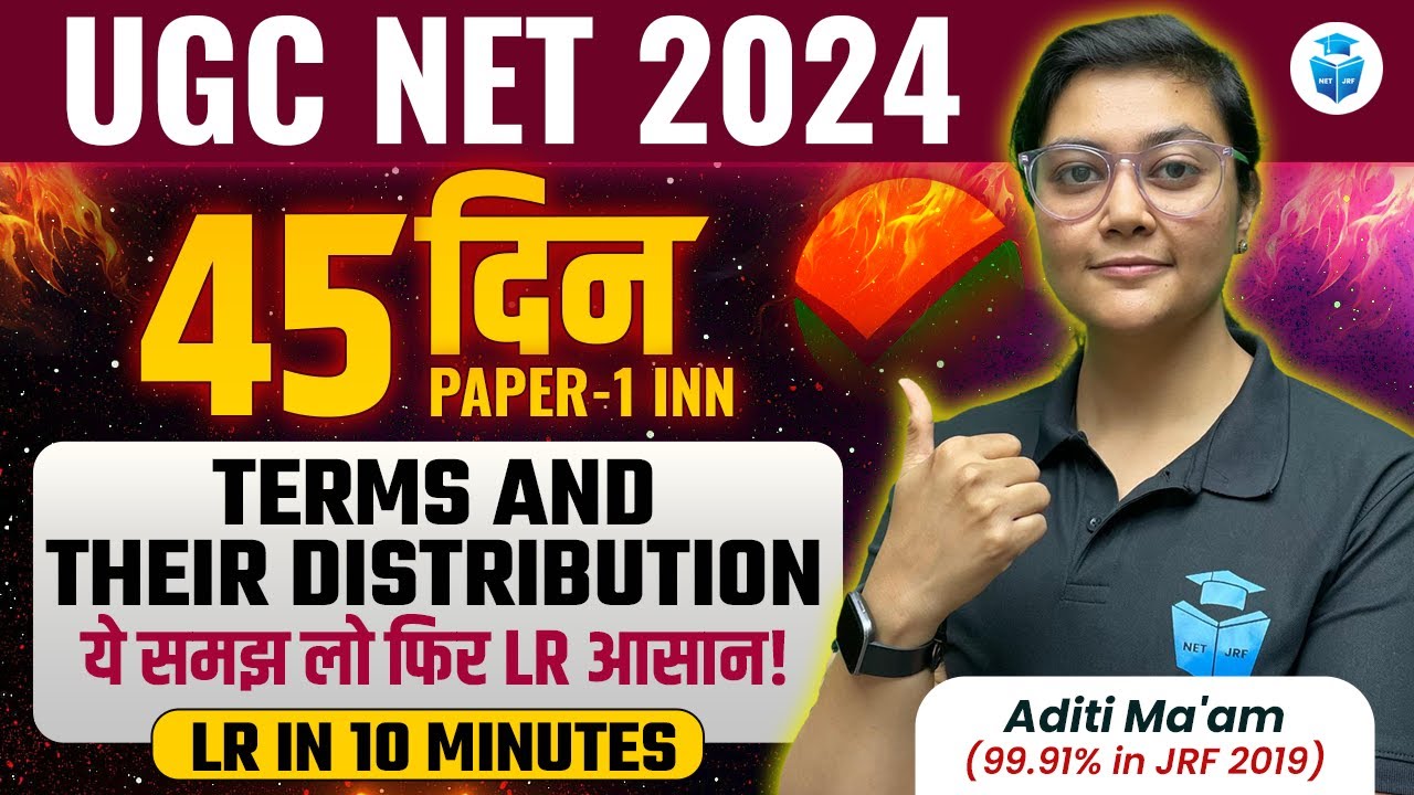 UGC NET Logical Reasoning Terms & their Distribution by Aditi Mam | UGC NET Paper 1 | UGC NET 2024