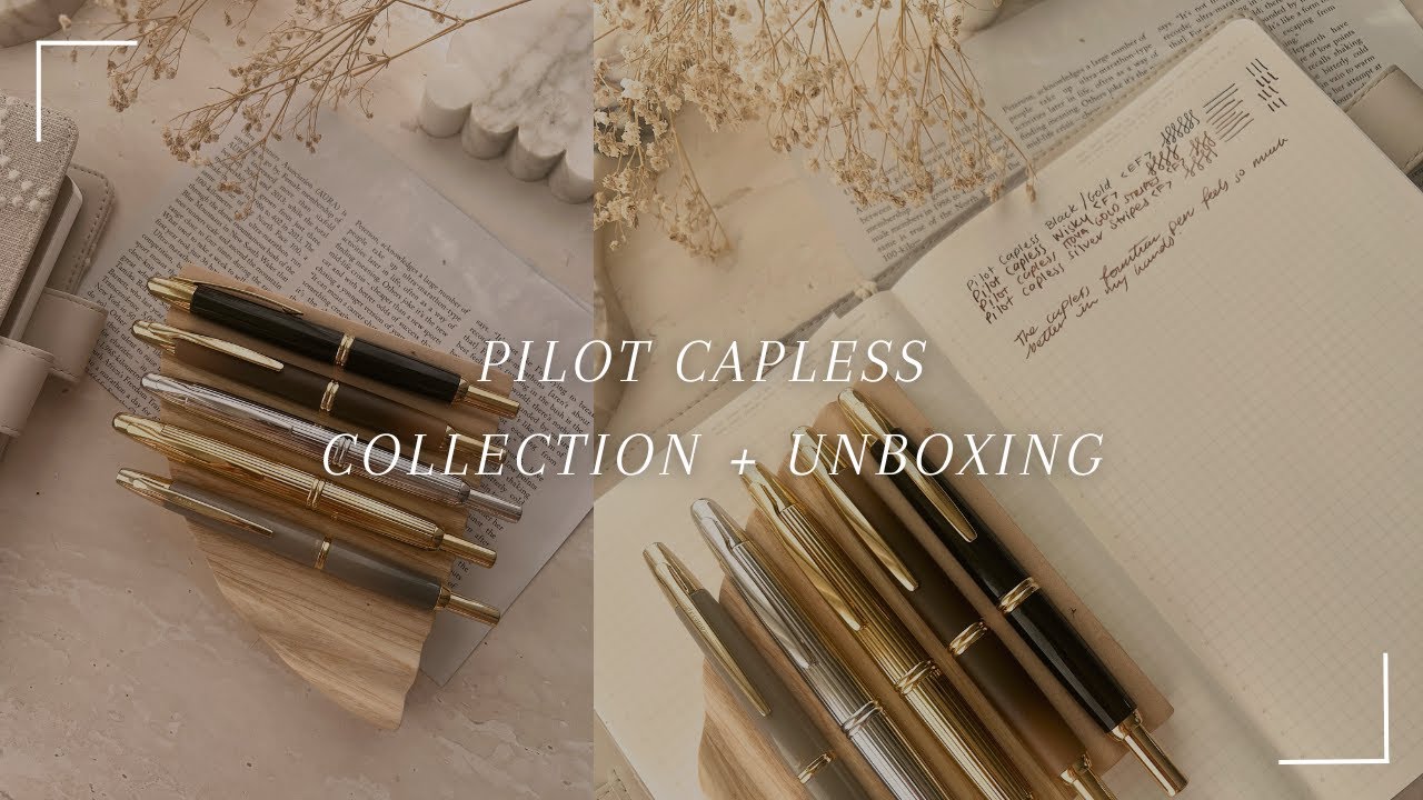 PILOT CAPLESS COLLECTION + UNBOXING | PILOT CAPLESS GOLD STRIPES ITOYA, SILVER STRIPES, WISKY