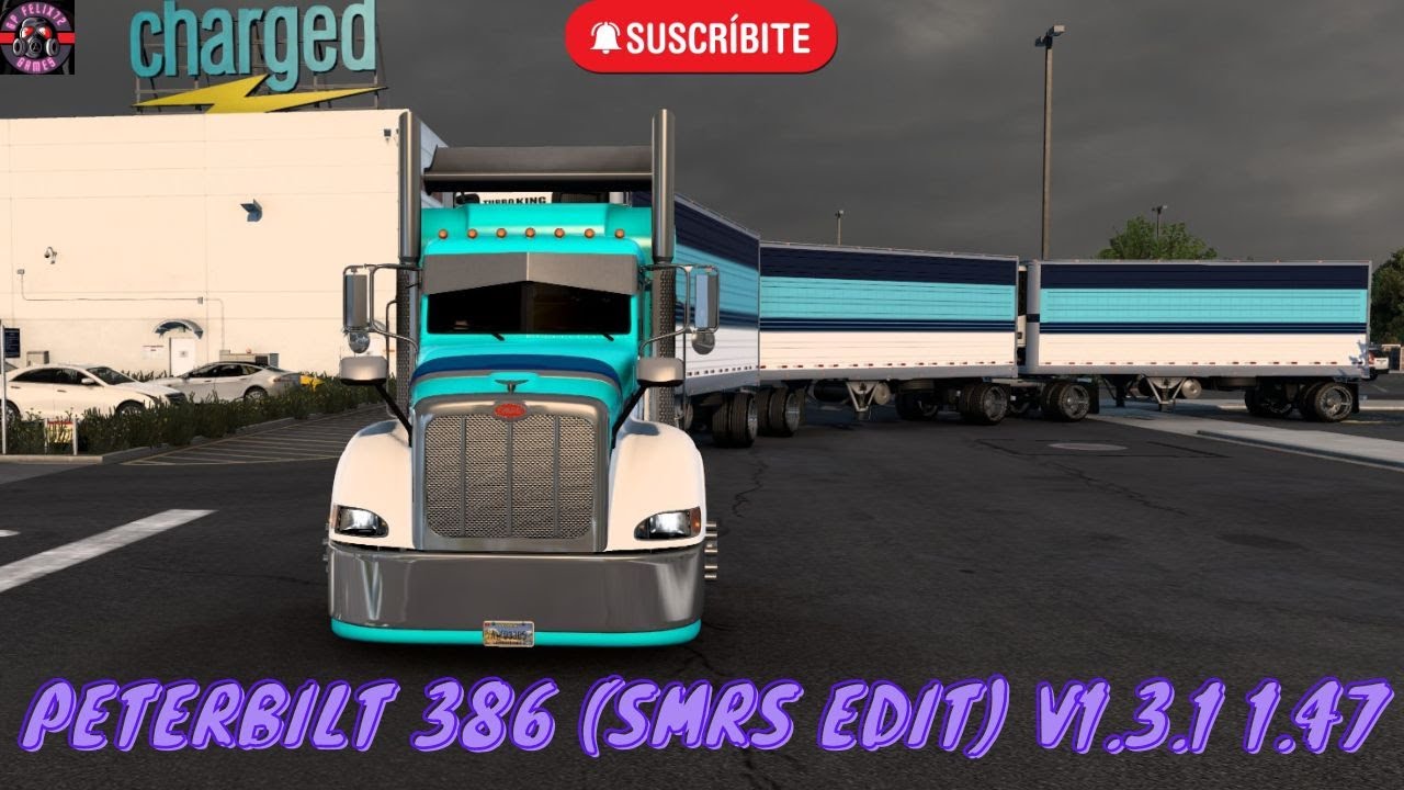 PETERBILT 386 WITH TRIPLE TRAILER  -  ATS 1.47