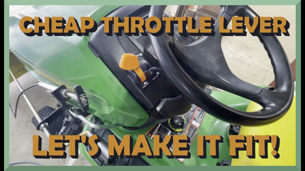 What It Takes To Make A Cheap, Knock-Off Throttle Lever Fit A John Deere x300
