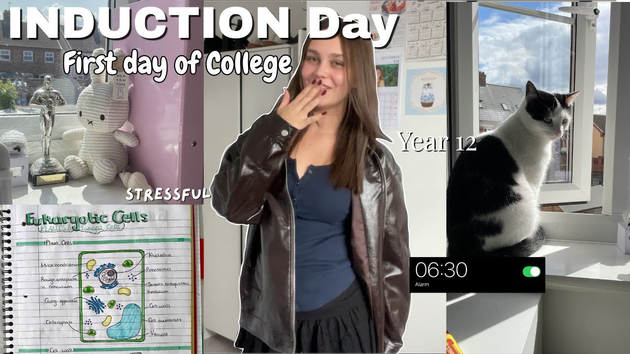 COLLEGE Induction day Vlog 🍁*year 12*🧸 First day at college