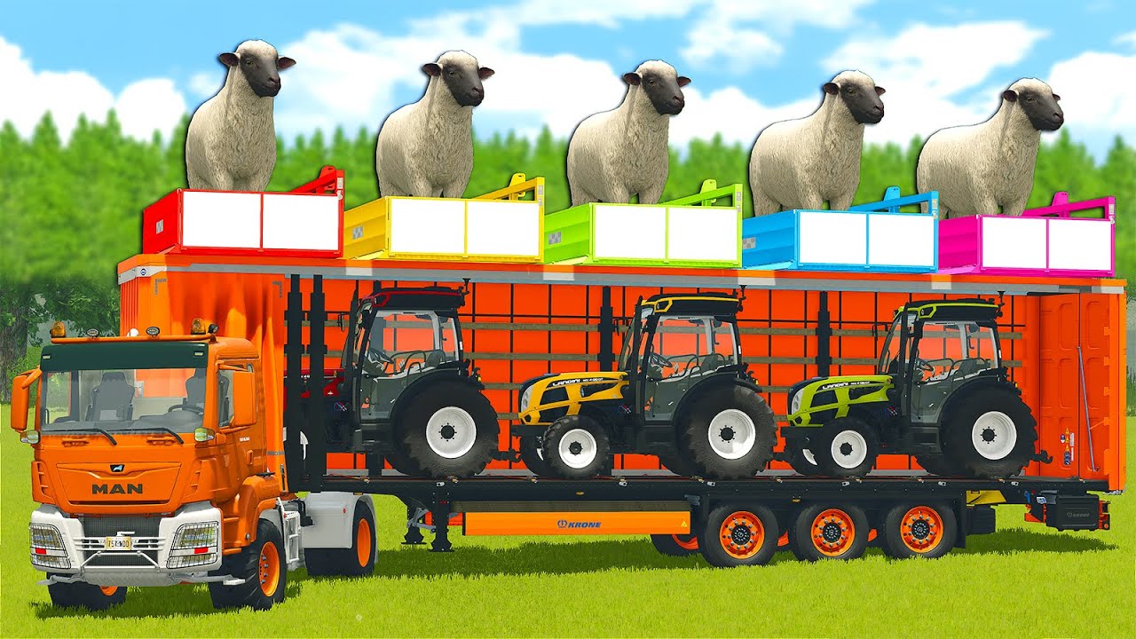 ПОГРУЗКА И ПЕРЕВОЗКА ОВЕЦ С ПОМОЩЬЮ ТРАКТОРОВ И ГРУЗОВИКОВ FENDT - Farming Simulator 25