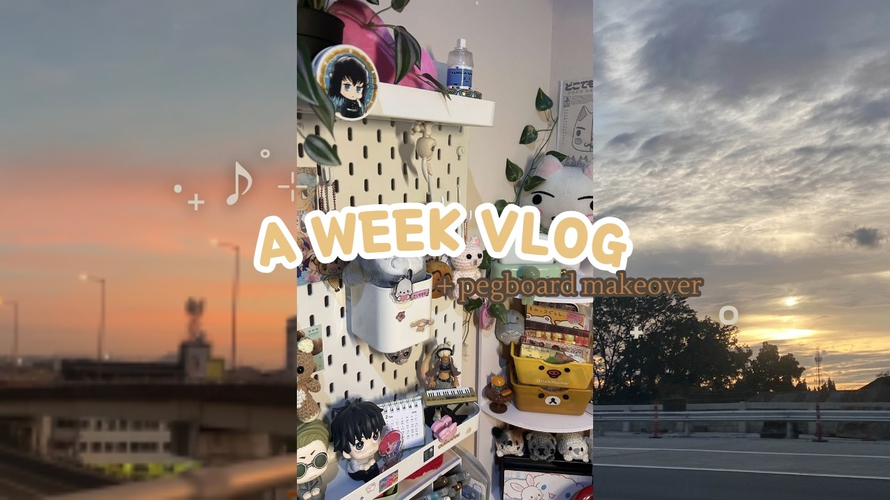 🍡a week in my life ( pegboard make over ) + opening packages ʚɞ
