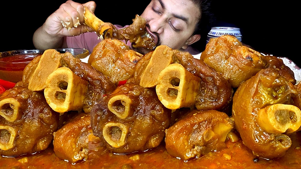 ASMR Eating show & Beef bone marrow whole eating | asmr spicy Beef bone nihar, Mukbang , Big Bites