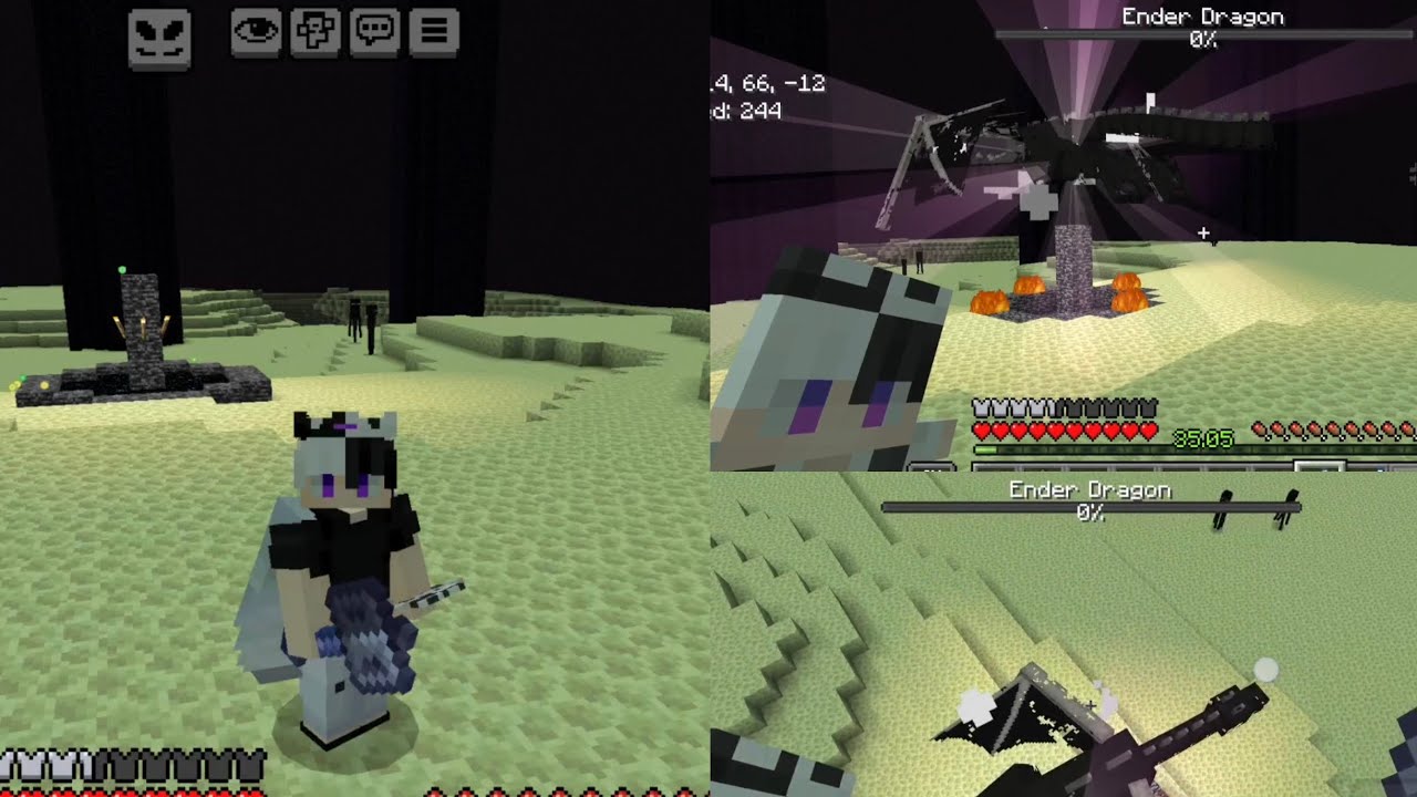 One Shot! Ender Dragon!! #minecraftmobile #Enderdragonfight