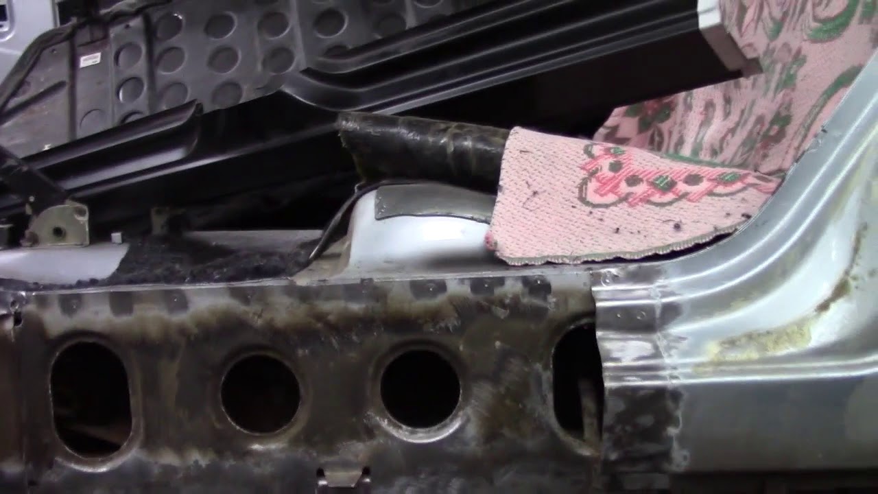 Замена порогов на ВАЗе. Body repair after an accident.