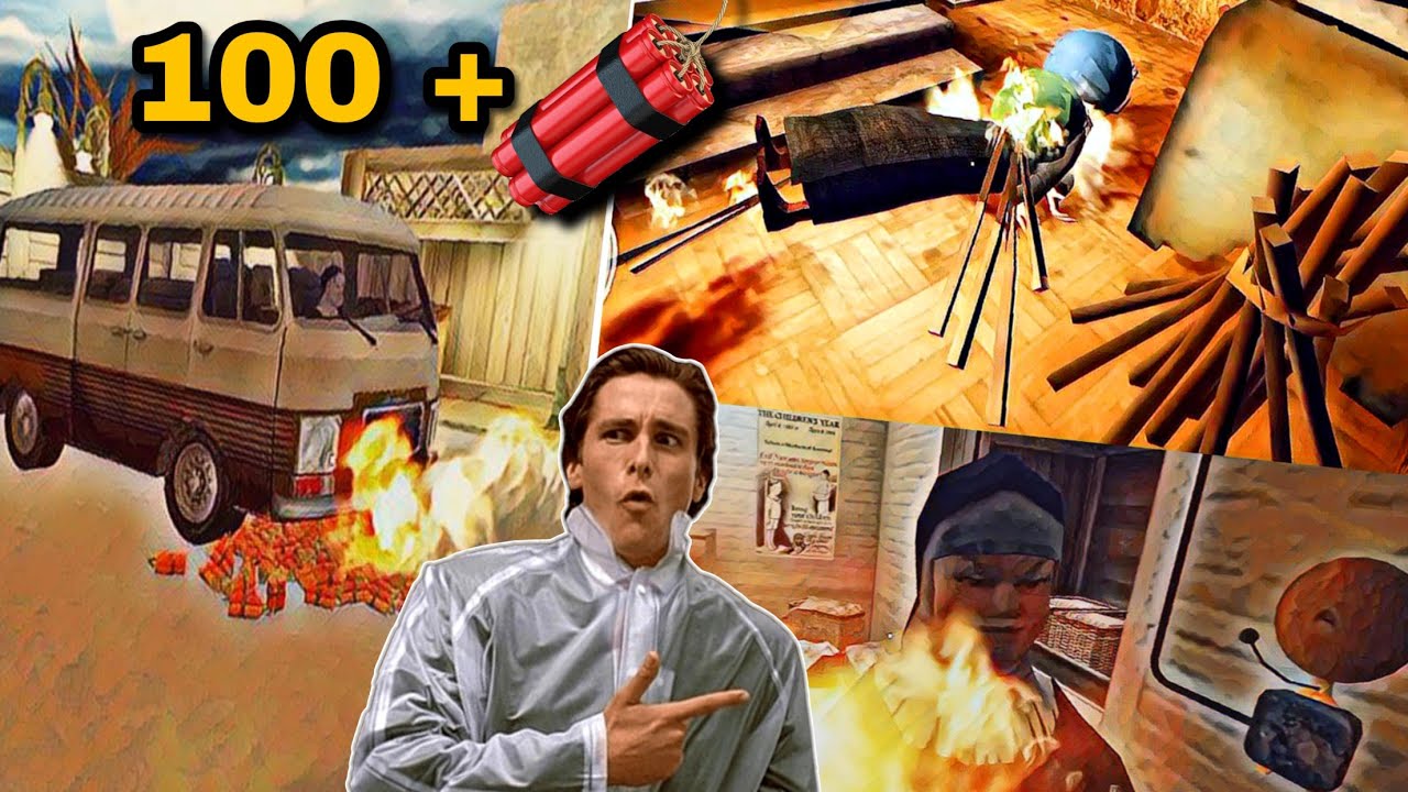 Evil Nun Bomb blast explosion 100+ Dynamite on Laundary Van | Bomb Blast Evil Nun And Driving Nun