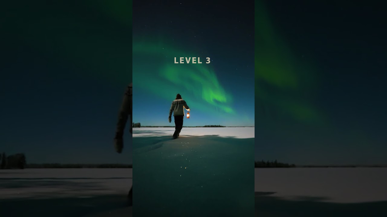 7 levels of Northern Lights 🌌✨Which levels have you witnessed? Captured in Finnish Lapland