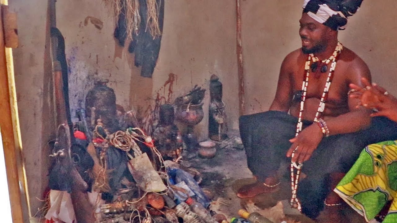 Inside The Temple Of Vudugah Nugblega (the destroyer) In Klikor Volta Region Of Ghana 🇬🇭