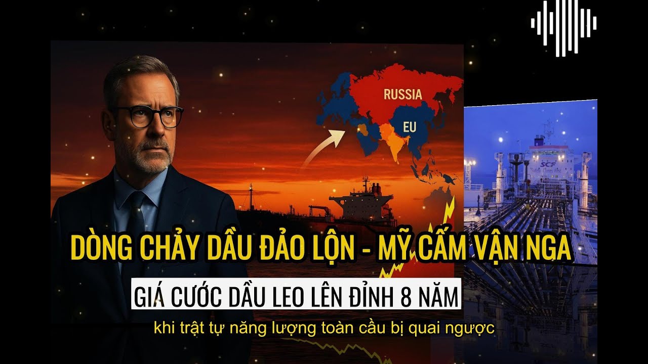 DÒNG CHẢY DẦU ĐẢO LỘN VÌ CẤM VẬN NGA – GIÁ CƯỚC TÀU LEO ĐỈNH 8 NĂM 