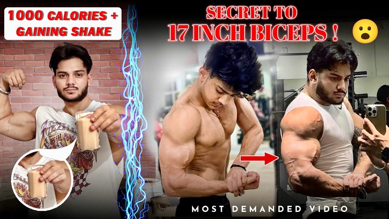HOW TO GAIN 2 INCH BICEPS IN 3 MONTHS  | GAINING SMOOTHIE RECIPE (1000 CALORIES) | SEHAJ ZAILDAR