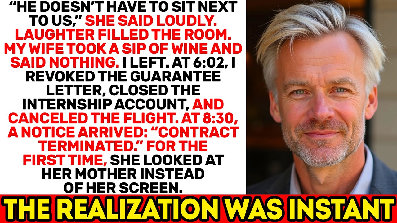 “She Doesn’t Have to Sit by Him,” They Laughed. I Canceled the Contract