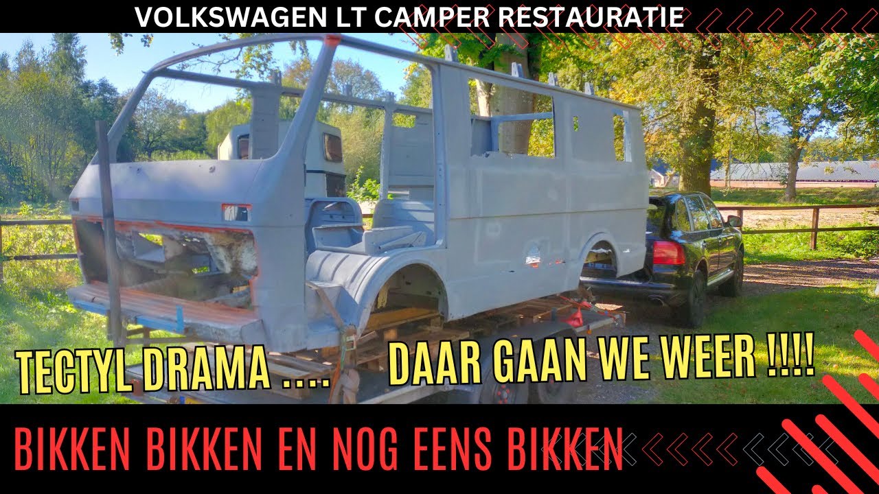 Werkplaatsvlog 12 Tectyl drama en Uitdagingen eindelijk naar de straler VW LT camper restauratie