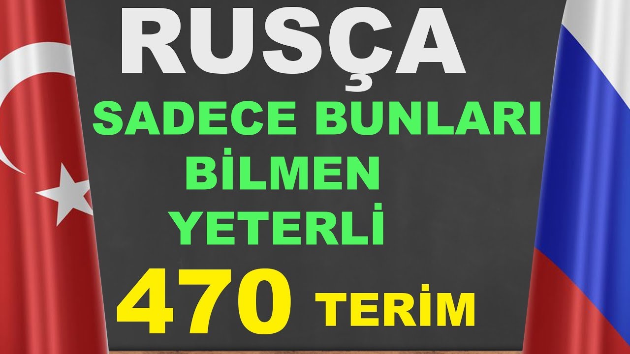 RUSCA SADECE BUNLARI BİLSEN YETER (Rusça Kelimeler Cümleler Öğreniyorum)