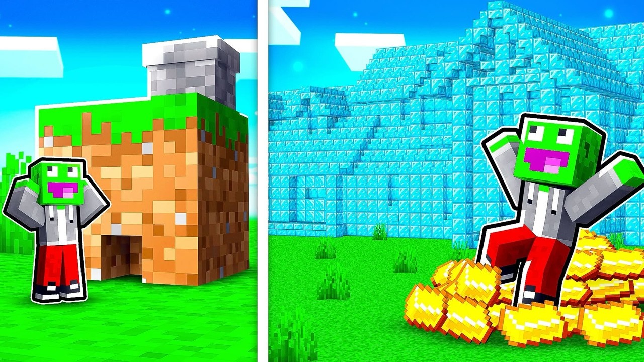 Z BIEDNEGO DOMU ZMIENIŁEM GO w DOM MILIONERA w Minecraft!