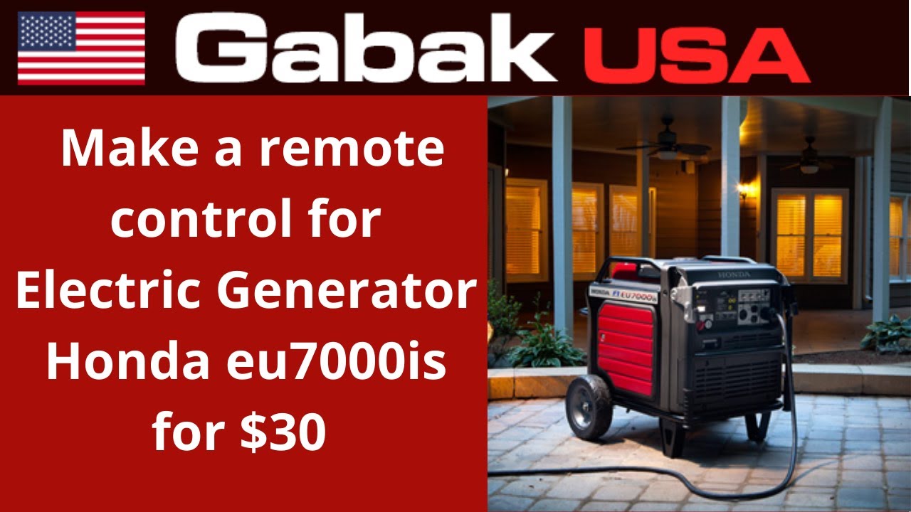 How to make a remote control for an Electric Generator Honda eu7000is for $30