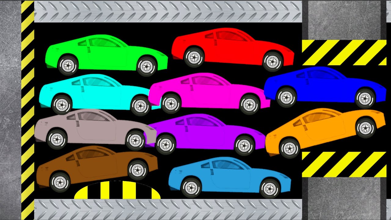 Survival Car Race in Algodoo - Color Stickman Cars Battle