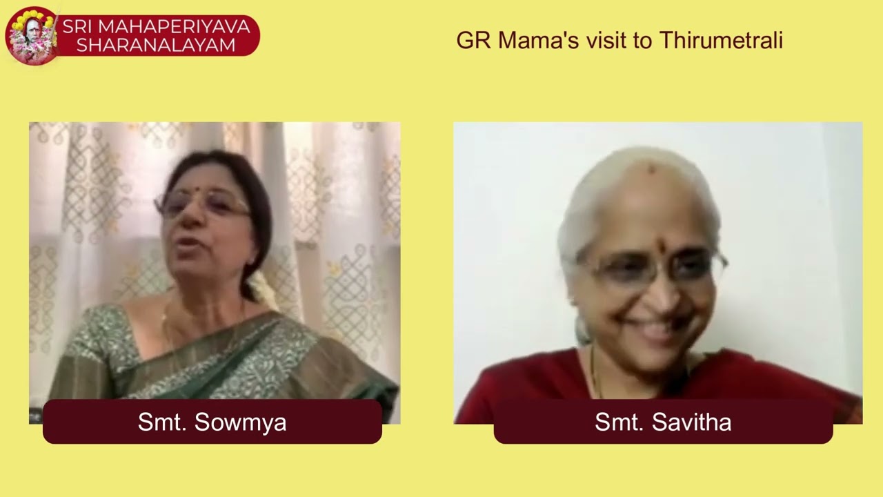 GR Mama's visit to the Thirumetrali temple