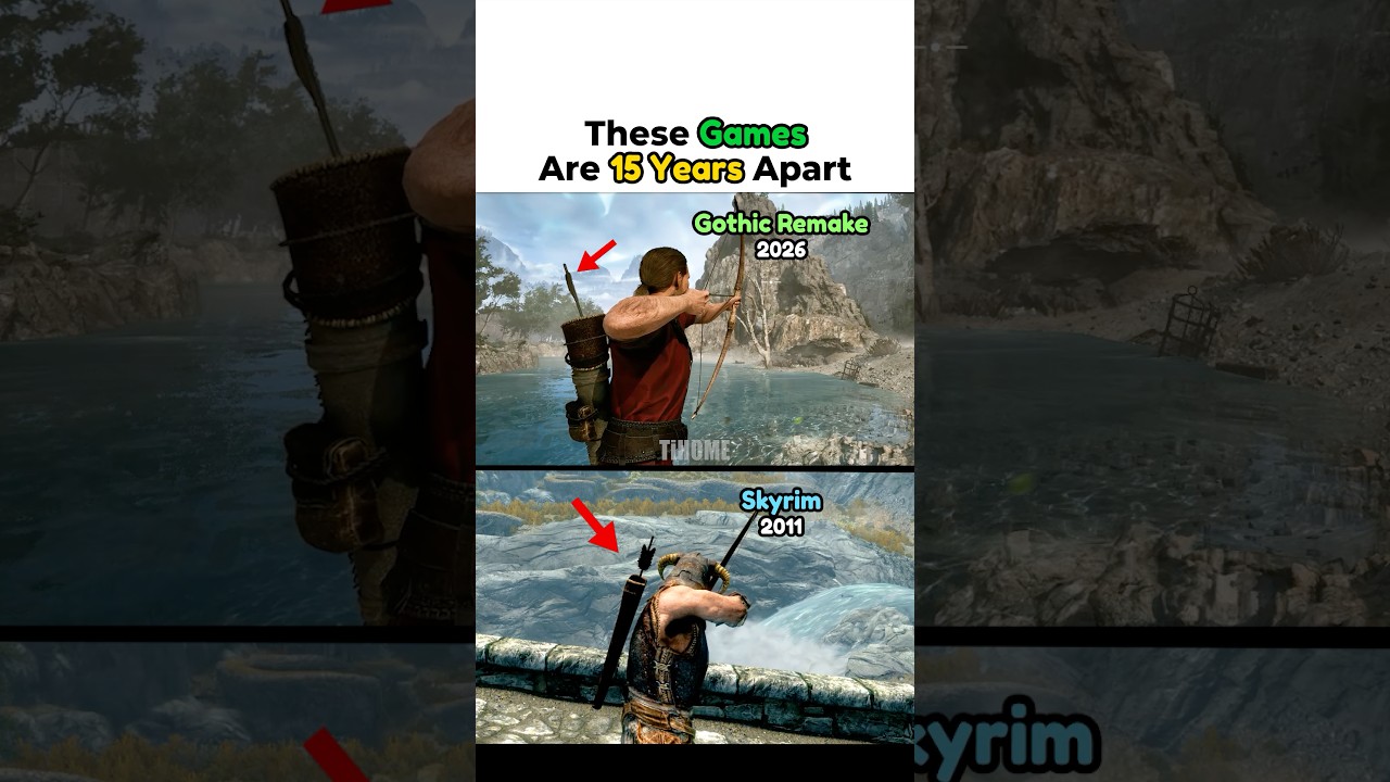 These Games Are 15 Years Apart - Gothic Remake (2026) vs Skyrim (2011)