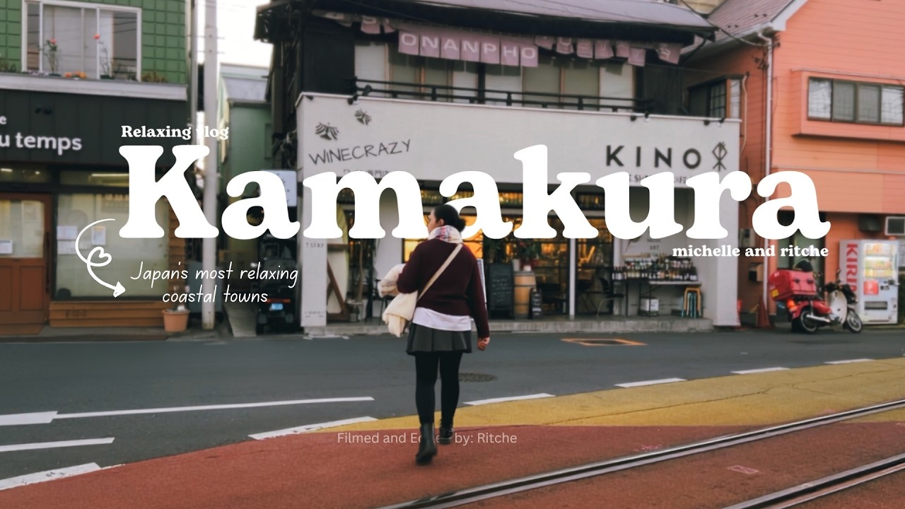 Эстетический день в Камакуре 🇯🇵 | Удивительная пещера, прибрежные кафе, магазин джинсовой одежды,...