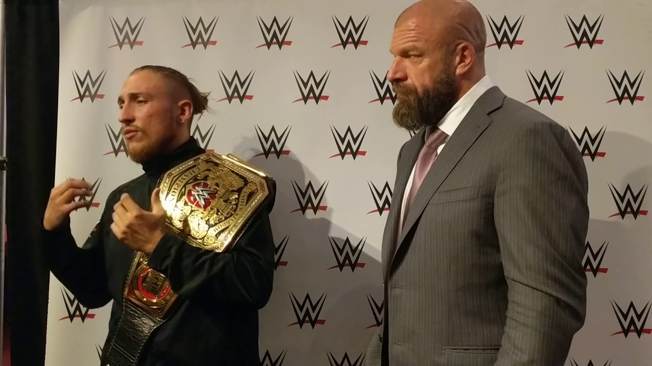 Triple H & Pete Dunne Post WWE UK Championship Tournament Media Scrum