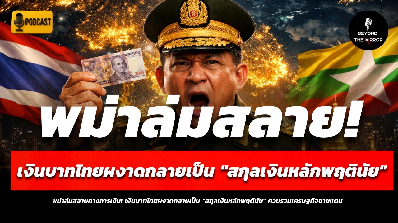พม่าล่มสลายทางการเงิน! เงินบาทไทยผงาดกลายเป็น 