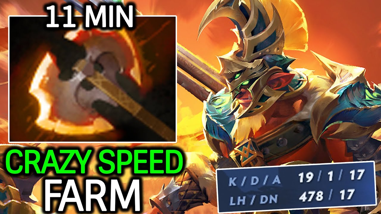 Troll Warlord Crazy Speed Farming &ndash; 11 Min Battle Fury Dota 2