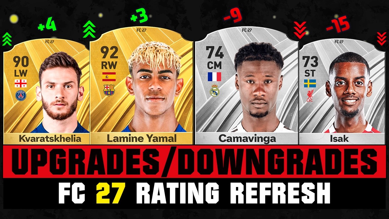 FIFA 27 | BIGGEST RATING UPGRADES & DOWNGRADES IN FC 27! 😱🔥 ft. Lamine Yamal, Kvaratskhelia, Isak...