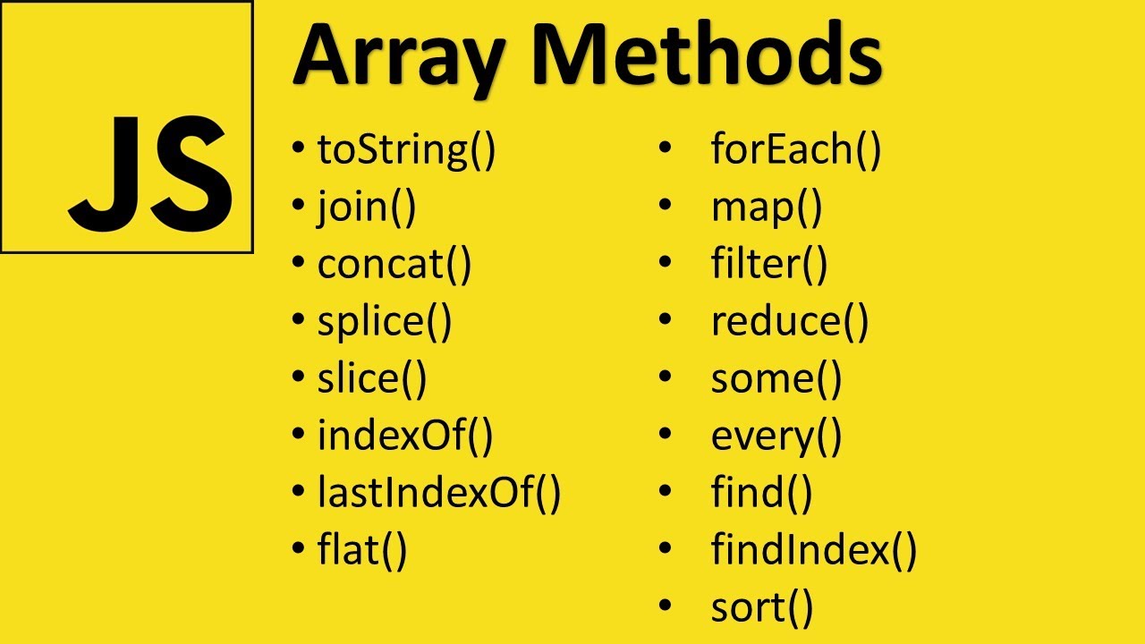 Методы массивов в JavaScript | 17 полезных методов