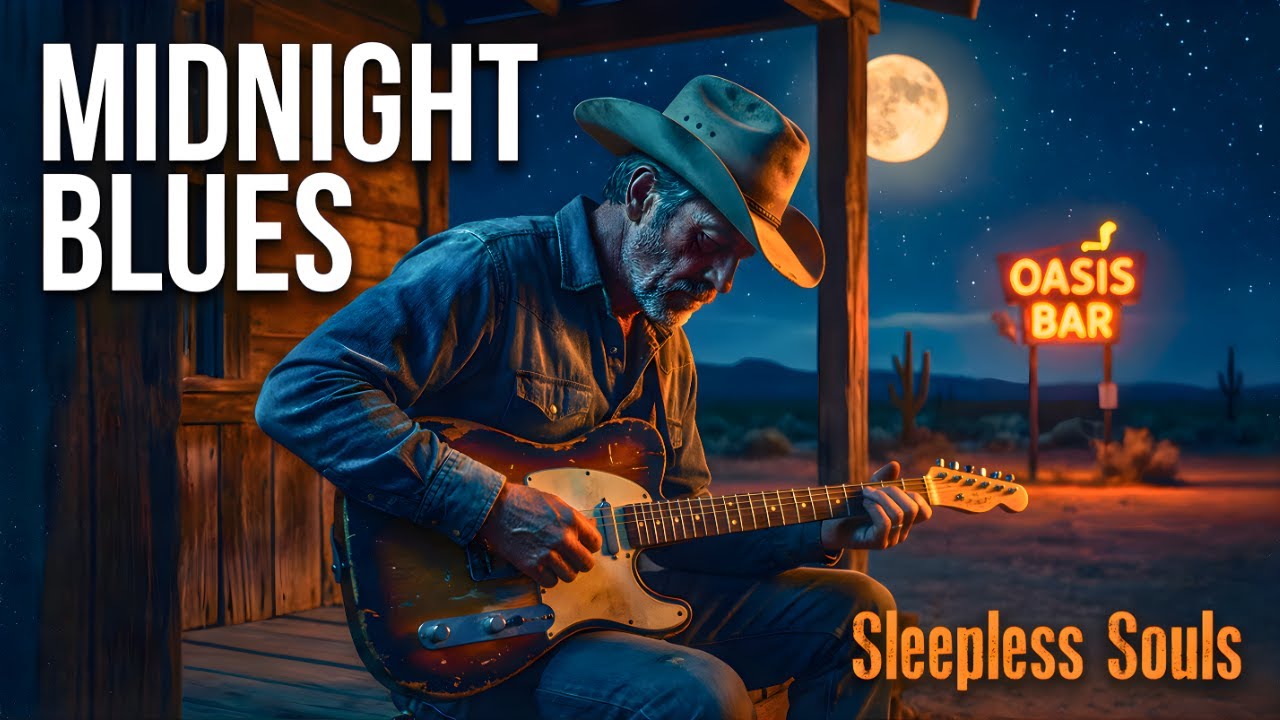 Relaxing Blues and Rock Ballads – Midnight Melodies for Sleepless Souls🎸