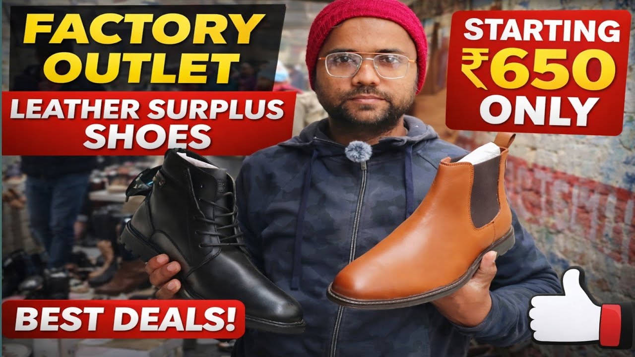 Factory Outlet 100% leather Surplus Shoes agra bijli ghar shoes market, Cheapest branded shoes marke