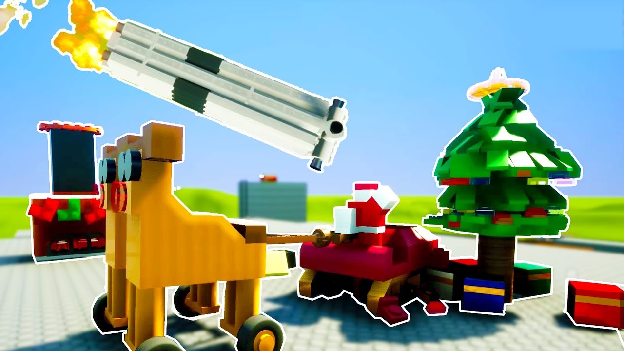 LEGO САНТА УНИЧТОЖЕН ГИГАНТСКОЙ УПРАВЛЯЕМОЙ РАКЕТОЙ! &mdash; Игровой процесс Brick Rigs Workshop Creations